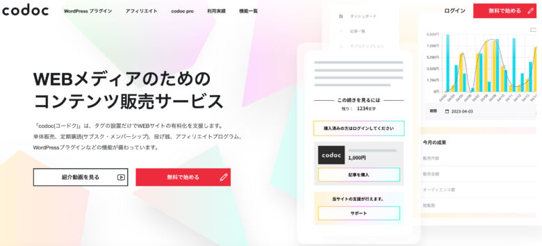 WordPressで有料記事やサブスクシステムを組み込めるサービス「codoc」について考察する